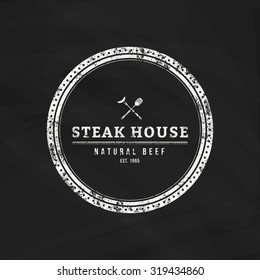 Isolated label with text for barbecue events