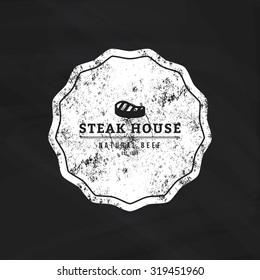 Isolated label with text for barbecue events