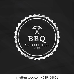 Isolated label with text for barbecue events