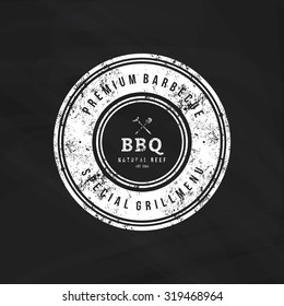 Isolated label with text for barbecue events