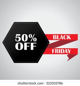 Isolated label with text for black friday sales