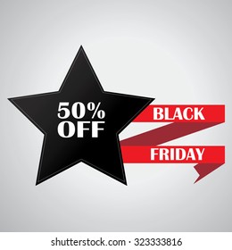 Isolated label with text for black friday sales