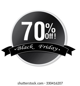 Isolated label with text for black friday sales