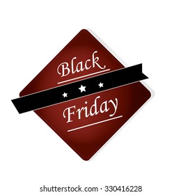 Isolated label with text for black friday sales
