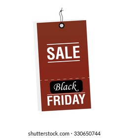 Isolated label with text for black friday sales