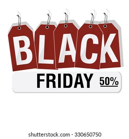Isolated label with text for black friday sales