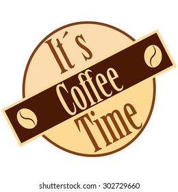 Isolated label with text for coffee products. Vector illustration