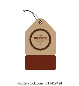 Isolated label with text for coffee shops