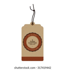 Isolated label with text for coffee shops