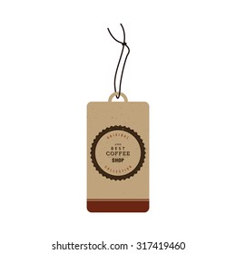 Isolated label with text for coffee shops