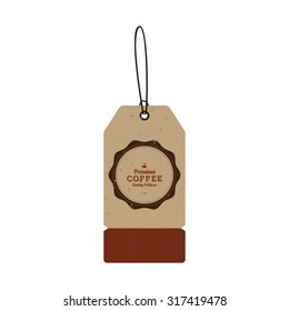 Isolated label with text for coffee shops
