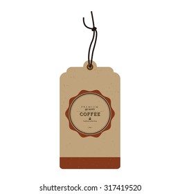 Isolated label with text for coffee shops