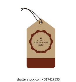 Isolated label with text for coffee shops
