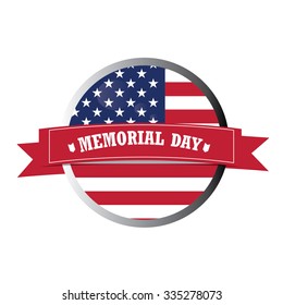 Isolated label with text and colors for veteran's day