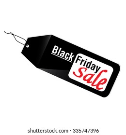 Isolated label with text and discounts for black friday