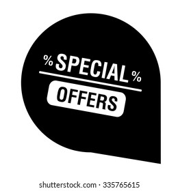 Isolated label with text and discounts for black friday