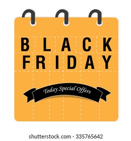 Isolated label with text and discounts for black friday
