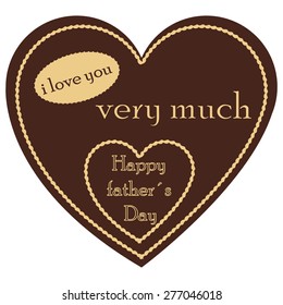Isolated label with text and elements for father's day. Vector illustration
