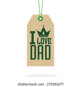 Isolated label with text for father's day. Vector illustration