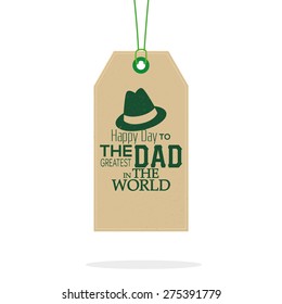 Isolated label with text for father's day. Vector illustration