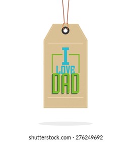 Isolated label with text for father's day. Vector illustration