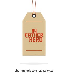 Isolated label with text for father's day. Vector illustration