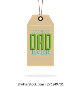 Isolated label with text for father's day. Vector illustration