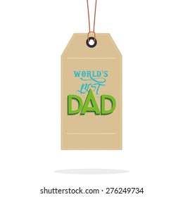Isolated label with text for father's day. Vector illustration