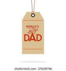 Isolated label with text for father's day. Vector illustration