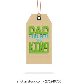 Isolated label with text for father's day. Vector illustration