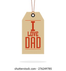 Isolated label with text for father's day. Vector illustration