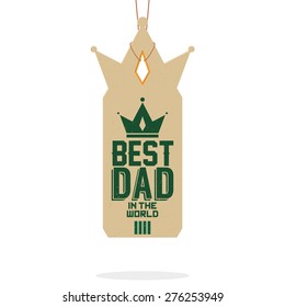 Isolated label with text for father's day. Vector illustration