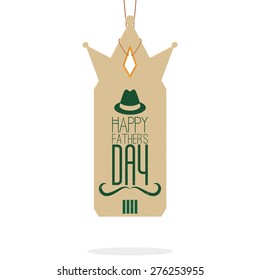 Isolated label with text for father's day. Vector illustration