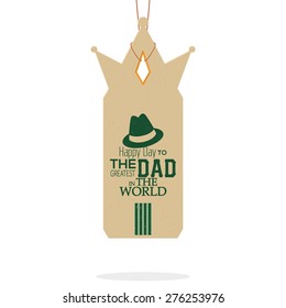 Isolated label with text for father's day. Vector illustration