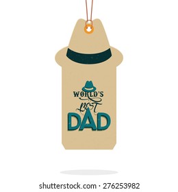 Isolated label with text for father's day. Vector illustration