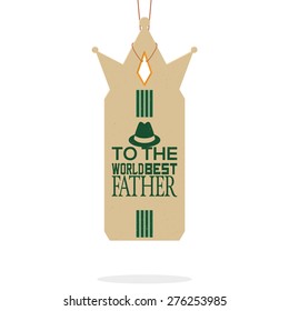 Isolated label with text for father's day. Vector illustration