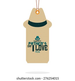 Isolated label with text for father's day. Vector illustration