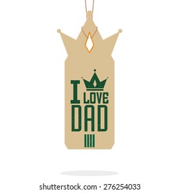 Isolated label with text for father's day. Vector illustration