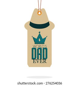 Isolated label with text for father's day. Vector illustration