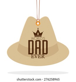 Isolated label with text for father's day. Vector illustration