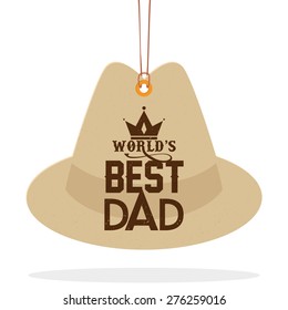 Isolated label with text for father's day. Vector illustration
