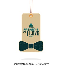 Isolated label with text for father's day. Vector illustration