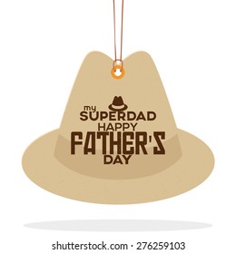 Isolated label with text for father's day. Vector illustration