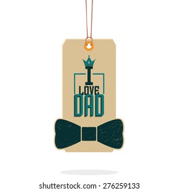 Isolated label with text for father's day. Vector illustration