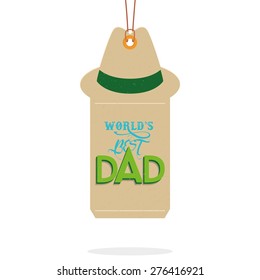 Isolated label with text for father's day. Vector illustration
