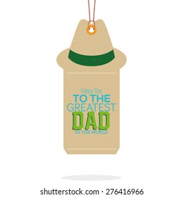 Isolated label with text for father's day. Vector illustration