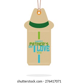 Isolated label with text for father's day. Vector illustration