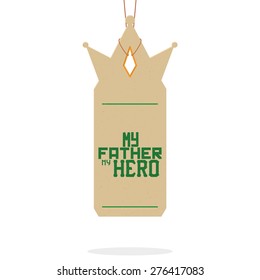 Isolated label with text for father's day. Vector illustration
