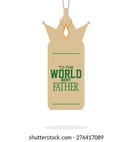Isolated label with text for father's day. Vector illustration