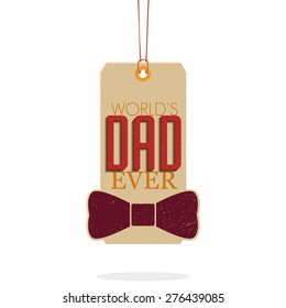 Isolated label with text for father's day. Vector illustration